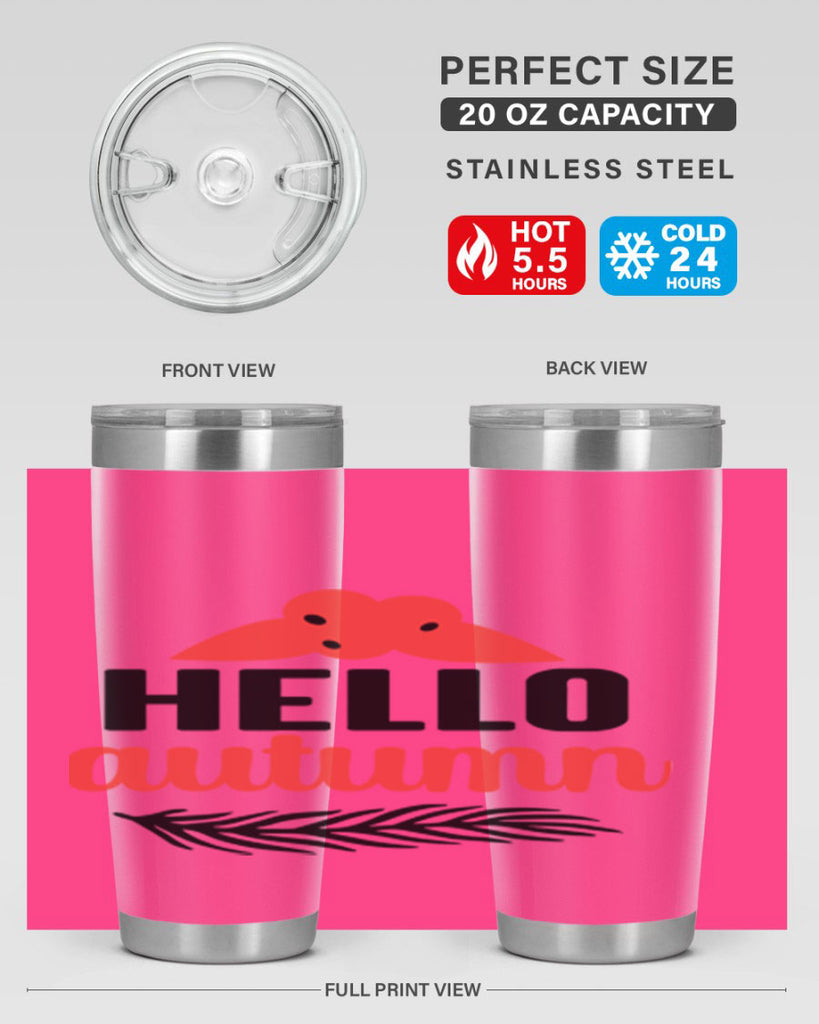 Hello autumn 269#- fall- Tumbler