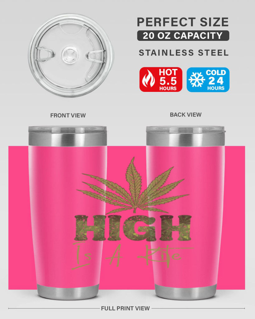 High Is A Kite Sublimation 115#- marijuana- Tumbler