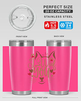 I Wuf You Style 16#- cat- Tumbler