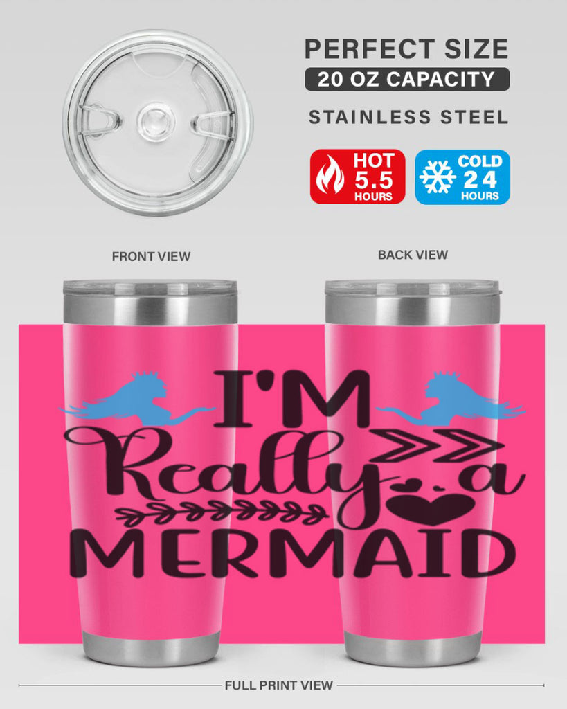 Im Really a Mermaid 262#- mermaid- Tumbler