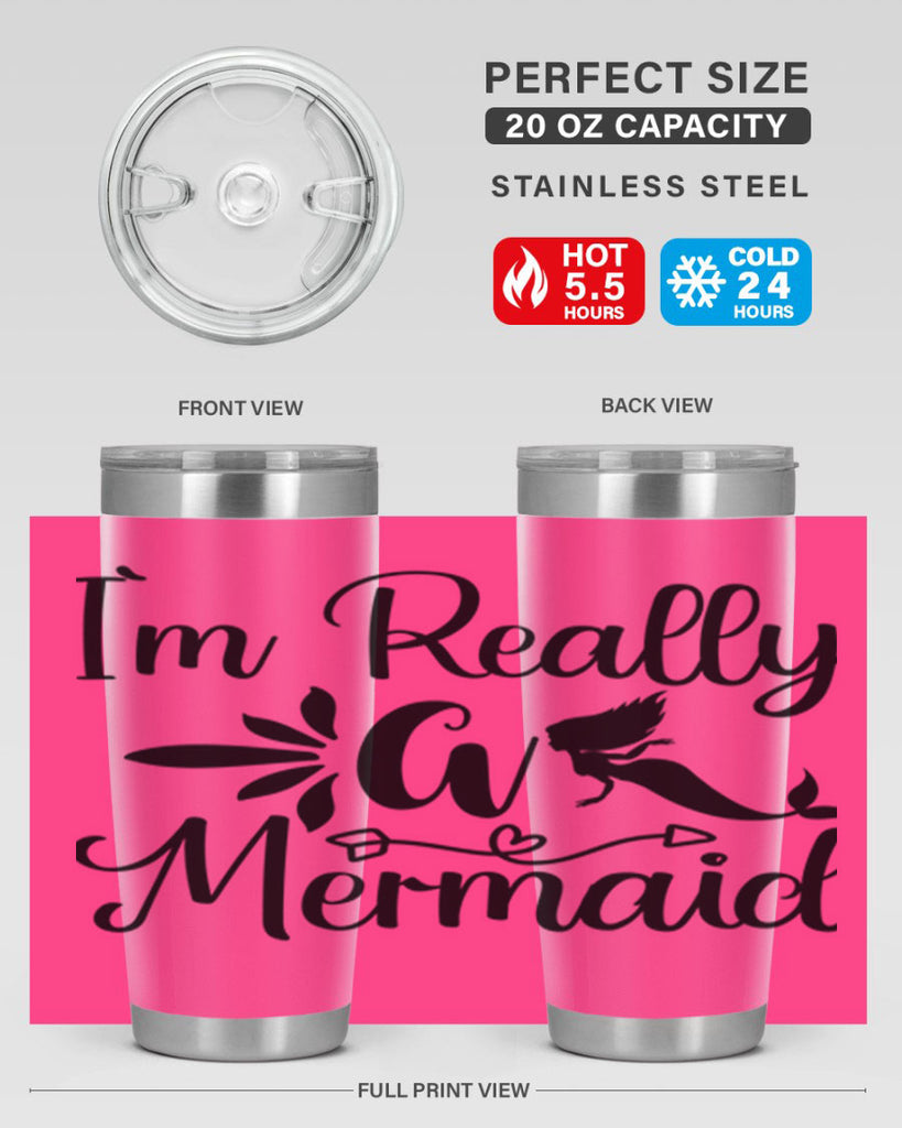 Im really a mermaid 261#- mermaid- Tumbler