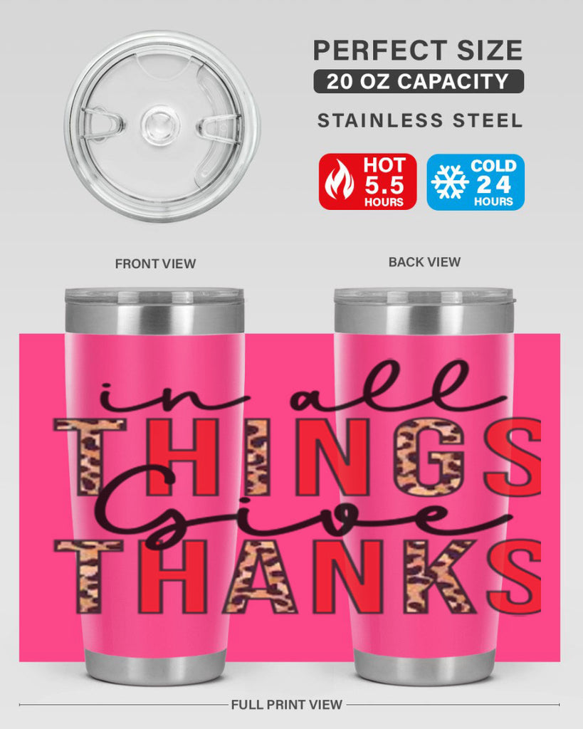 In all things give thanks 352#- fall- Tumbler