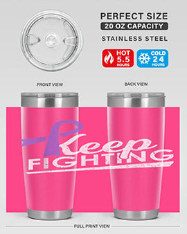 Keep Fighting Alzheimers Epilepsy Warrior Awareness Ribbon 189#- alzheimers- Tumbler