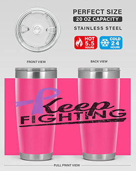 Keep Fighting Alzheimers Epilepsy Warrior Awareness Ribbon 190#- alzheimers- Tumbler