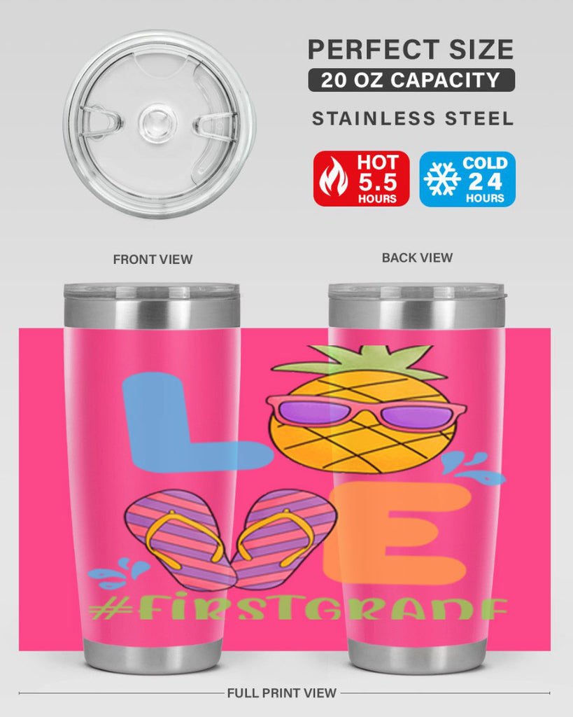 LOVE 1st Grade Summer Pineapple 8#- 1st grade- Tumbler