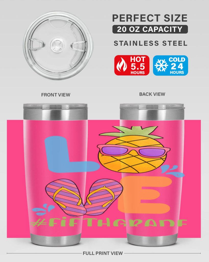 LOVE 5th Grade Summer Pineapple 19#- 5th grade- Tumbler