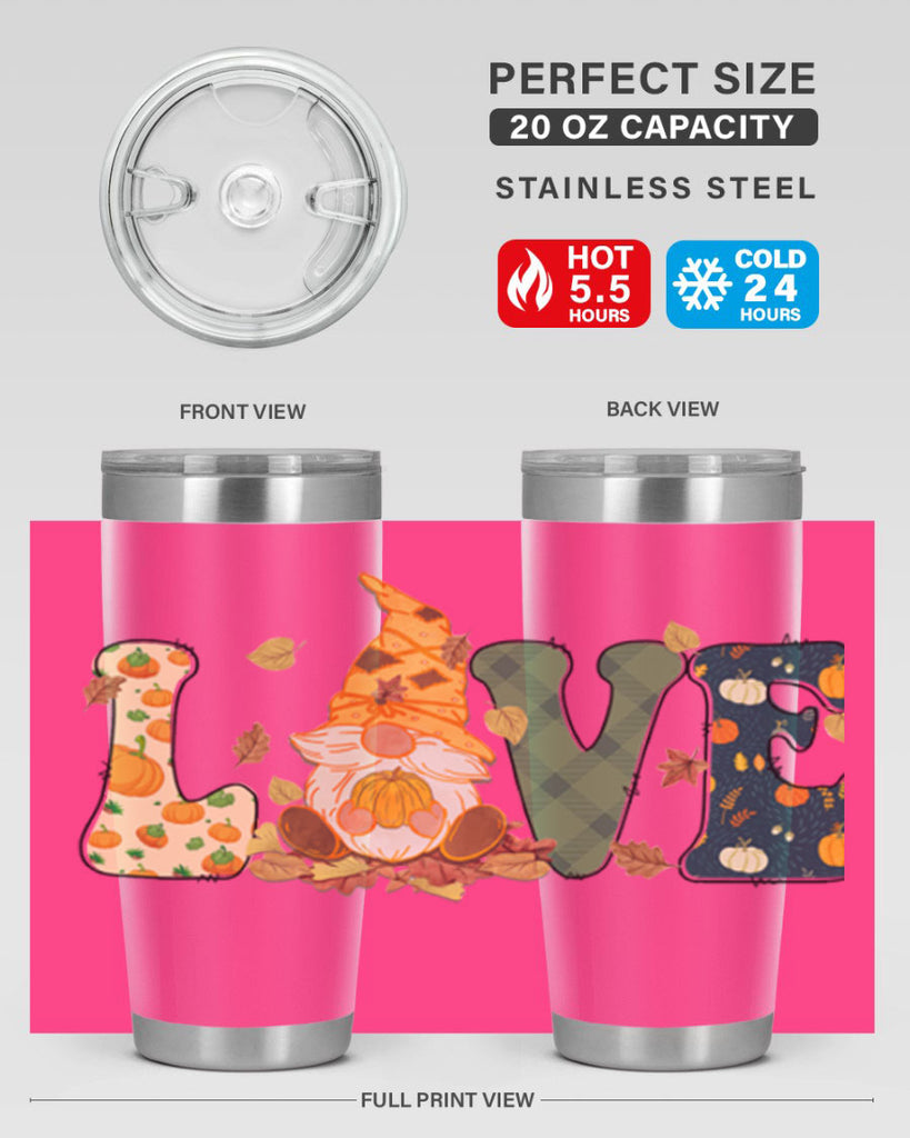 LOVEFallAutumnGnome 415#- fall- Tumbler