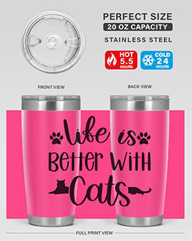 Life Is Better With A Cats Style 99#- cat- Tumbler