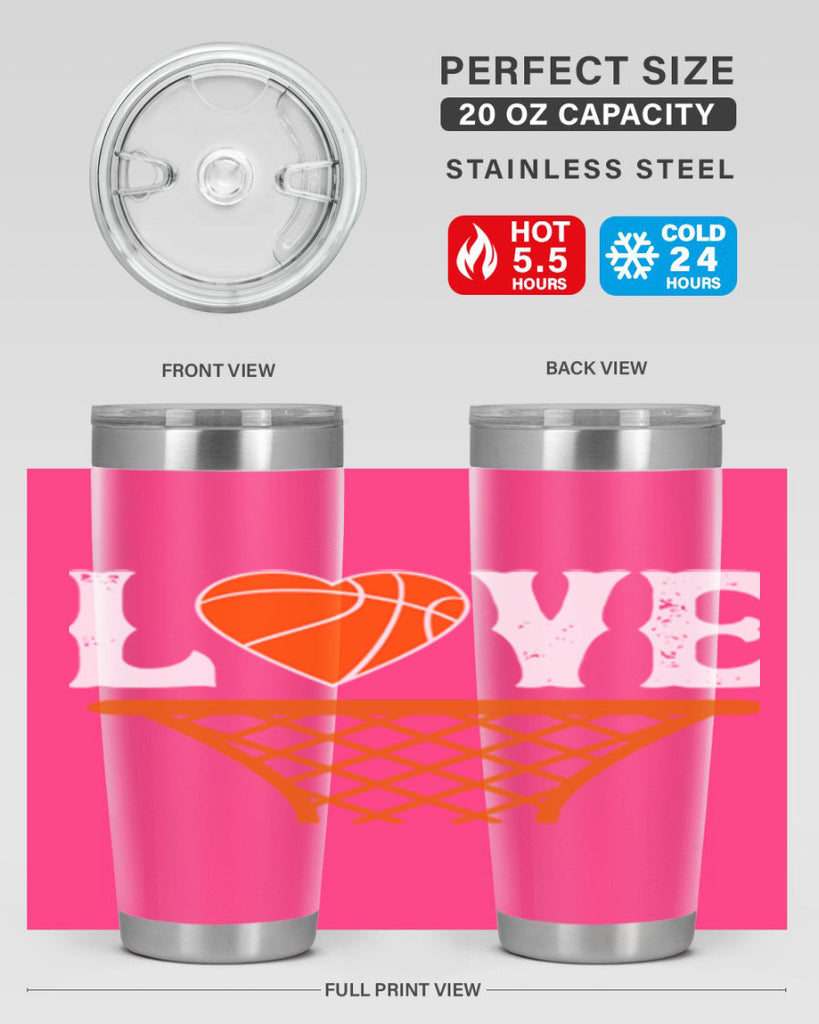 Love 704#- basketball- Tumbler