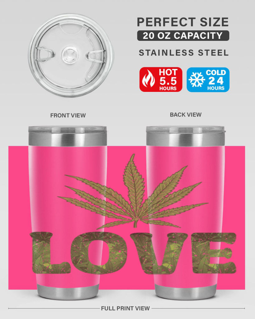 Love Sublimation 192#- marijuana- Tumbler