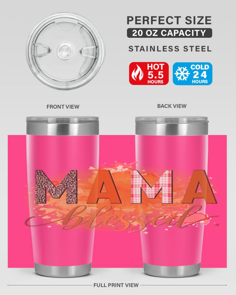 Mama Blessed 418#- fall- Tumbler
