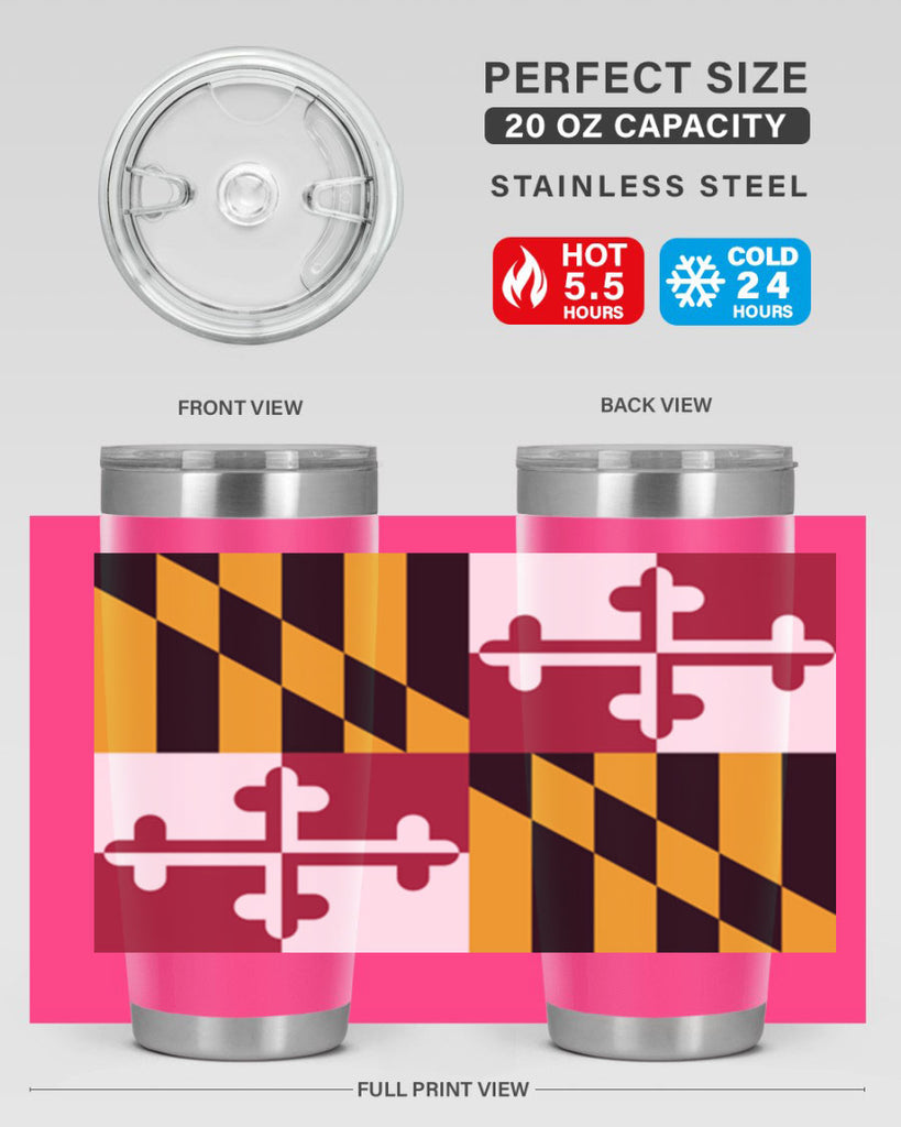 Maryland 32#- Us Flags- Tumbler