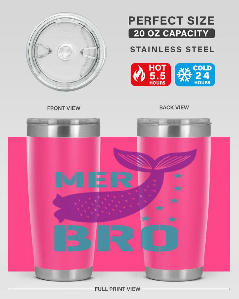 Mer Bro 322#- mermaid- Tumbler