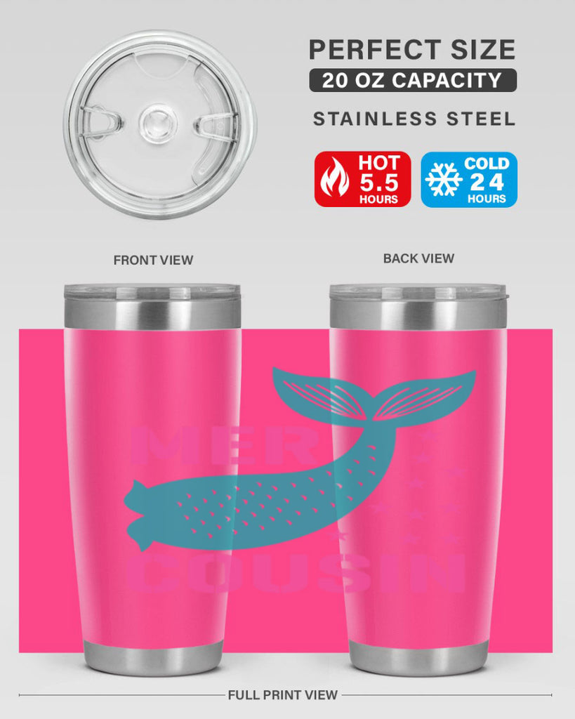 Mer Cousin 324#- mermaid- Tumbler