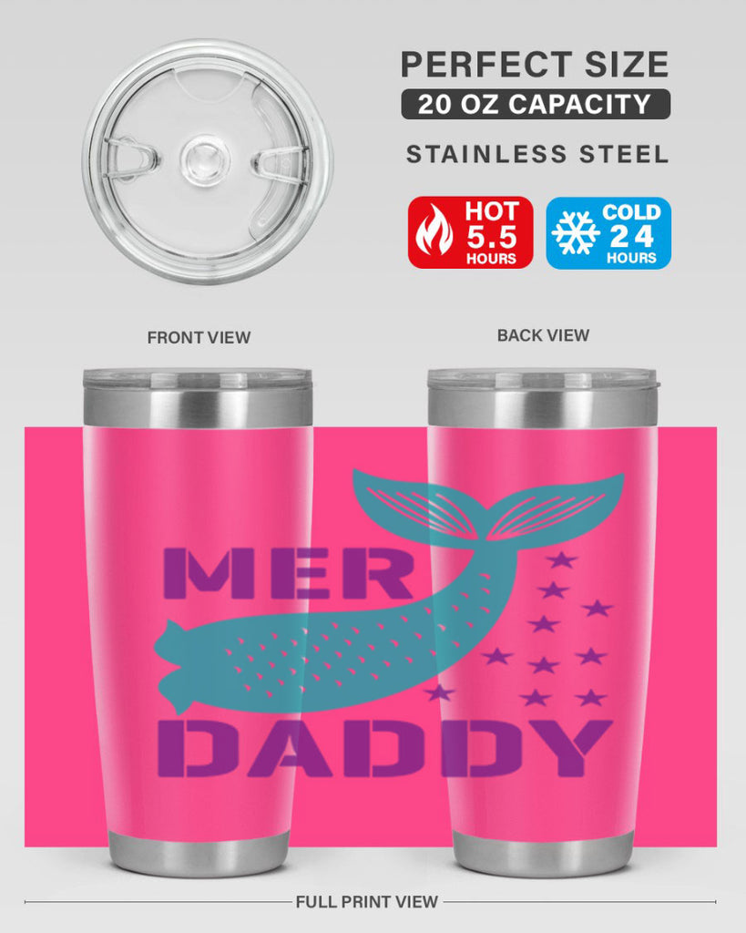 Mer Daddy 326#- mermaid- Tumbler