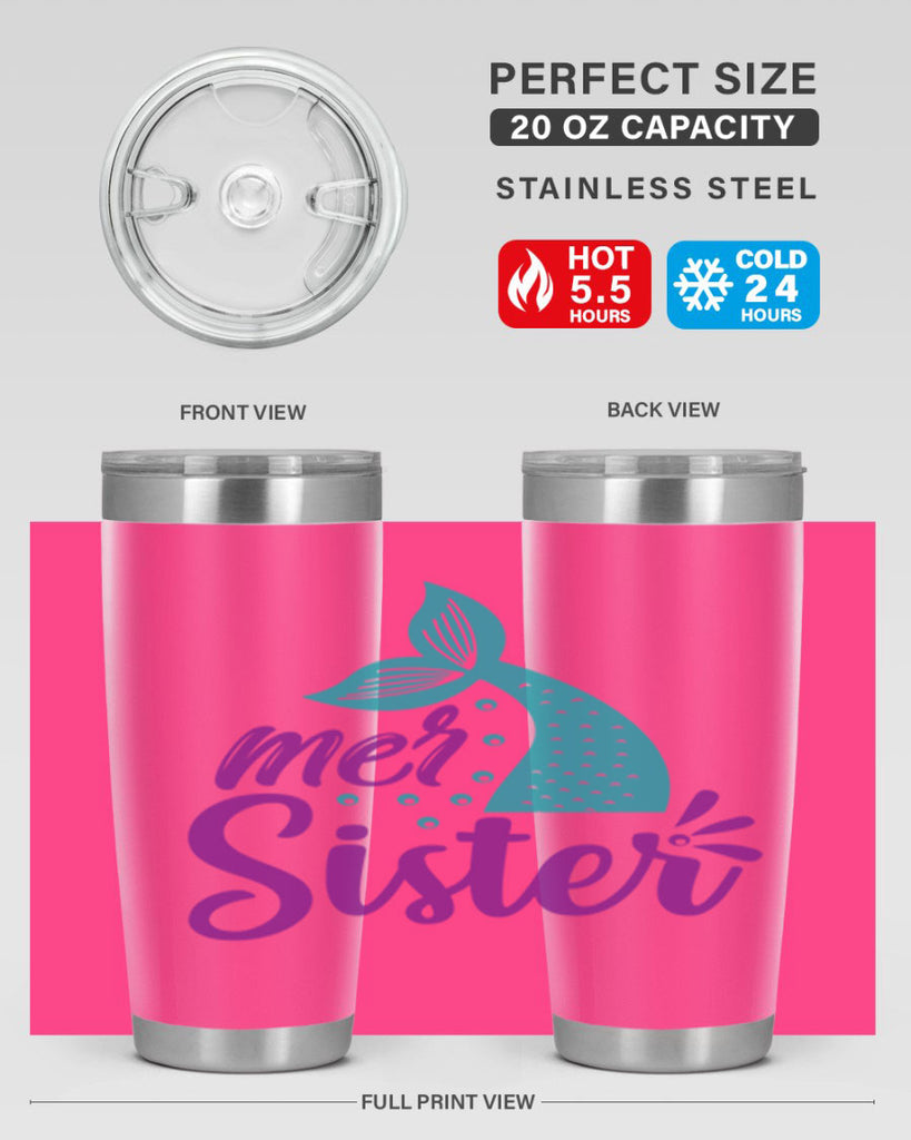 Mer Sister 346#- mermaid- Tumbler