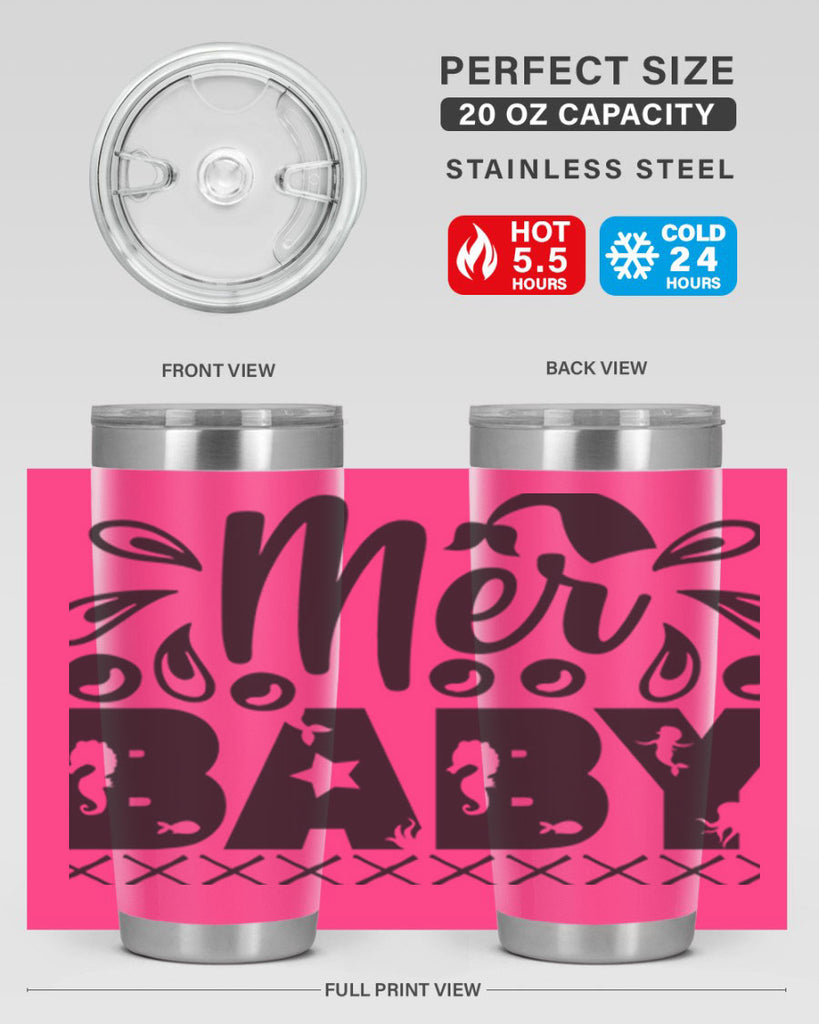 Mer baby 348#- mermaid- Tumbler