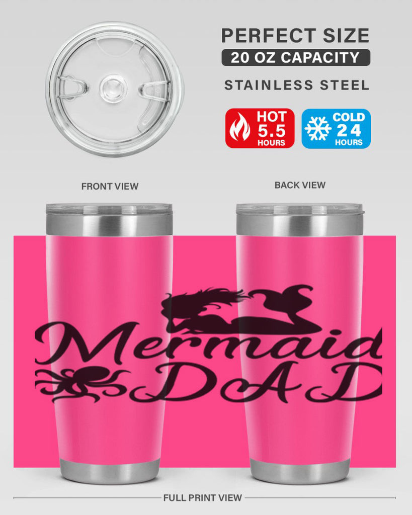 Mermaid Dad 357#- mermaid- Tumbler