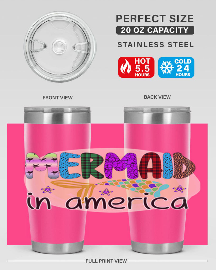 Mermaid In America 419#- mermaid- Tumbler