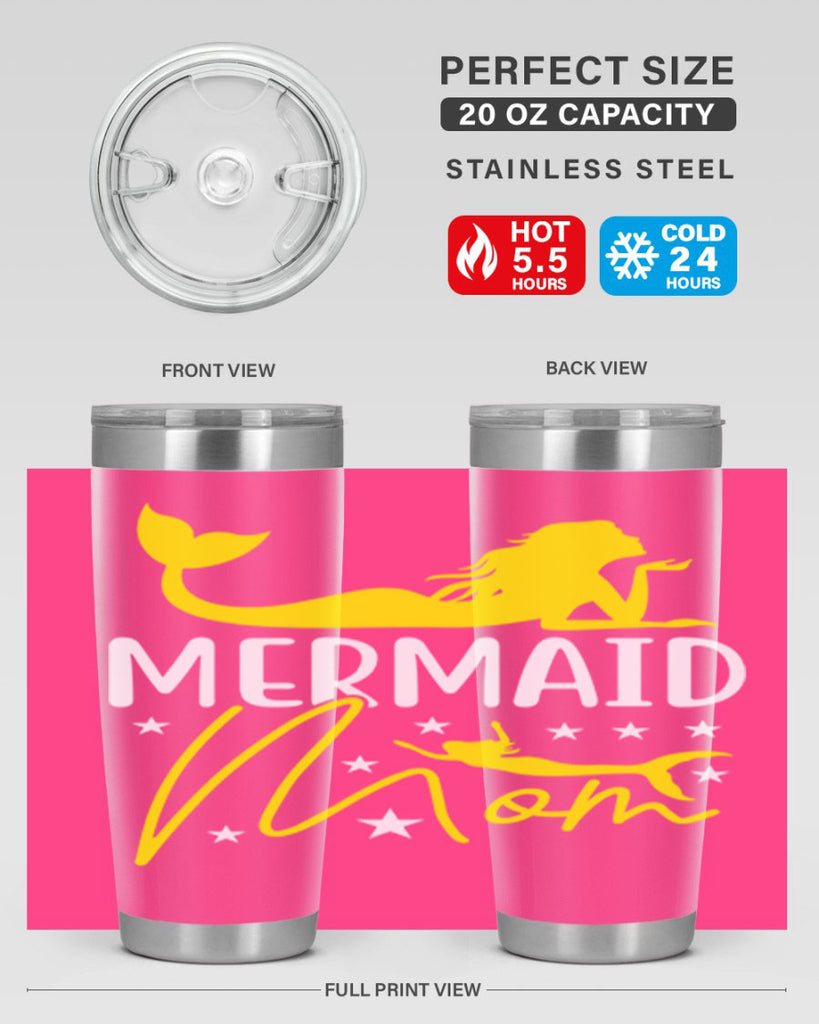 Mermaid Mom 370#- mermaid- Tumbler