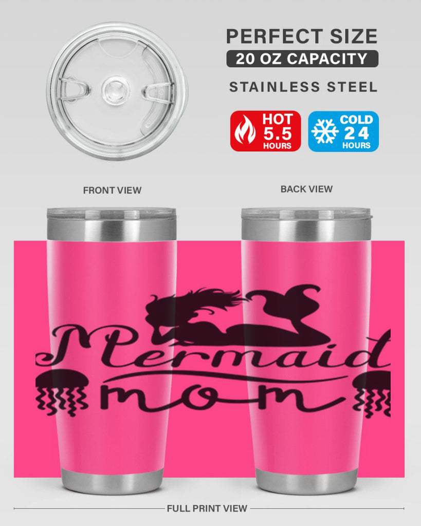 Mermaid Mom 373#- mermaid- Tumbler