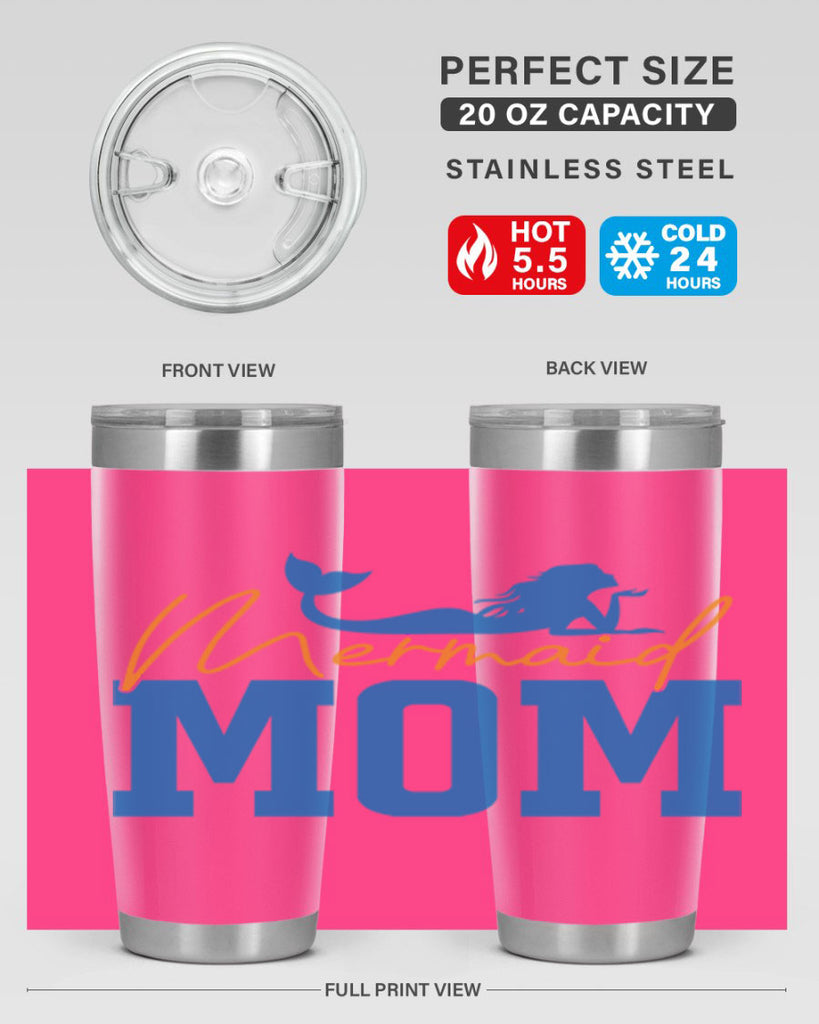 Mermaid Mom 375#- mermaid- Tumbler