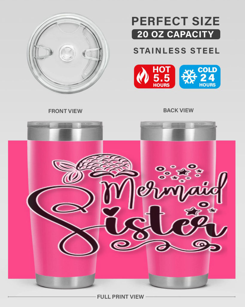 Mermaid Sister 441#- mermaid- Tumbler