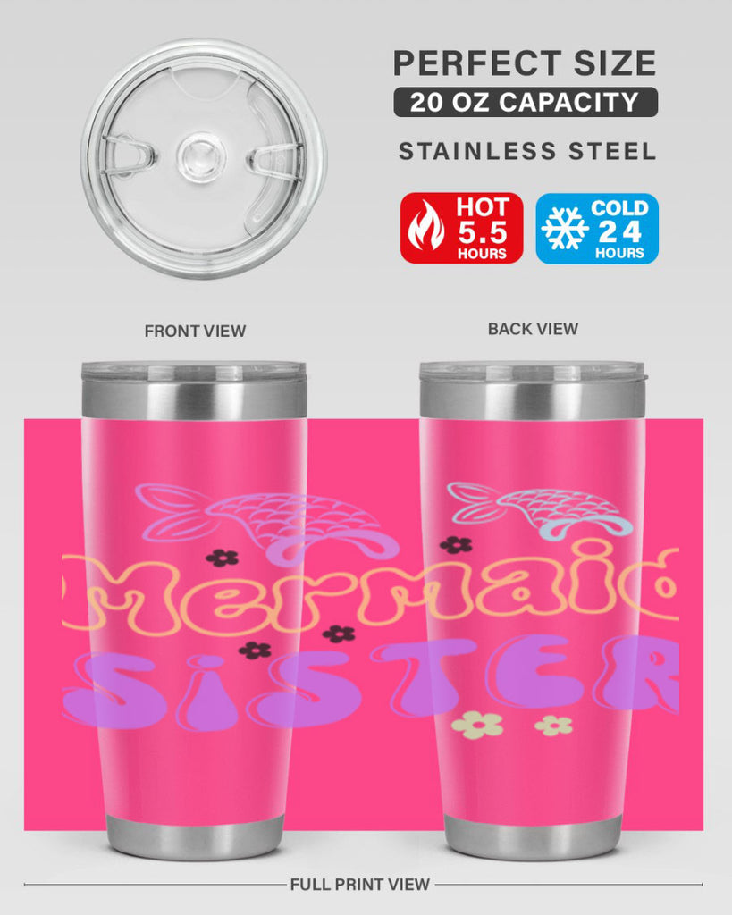 Mermaid Sister 442#- mermaid- Tumbler