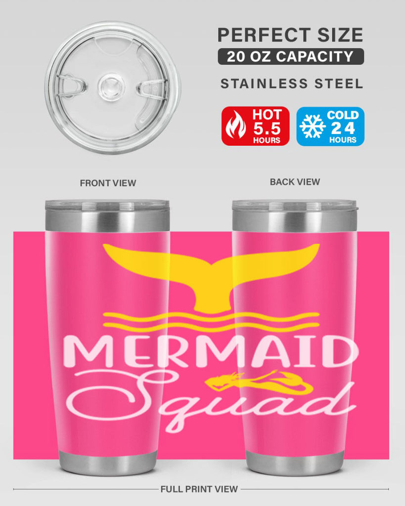 Mermaid Squad 380#- mermaid- Tumbler