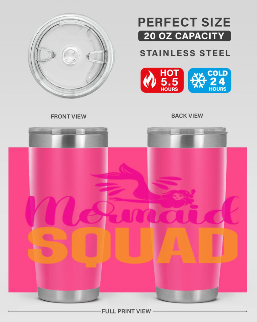 Mermaid Squad 381#- mermaid- Tumbler