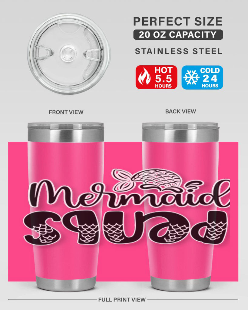 Mermaid Squad 444#- mermaid- Tumbler