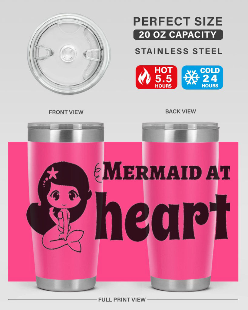 Mermaid at heart 393#- mermaid- Tumbler