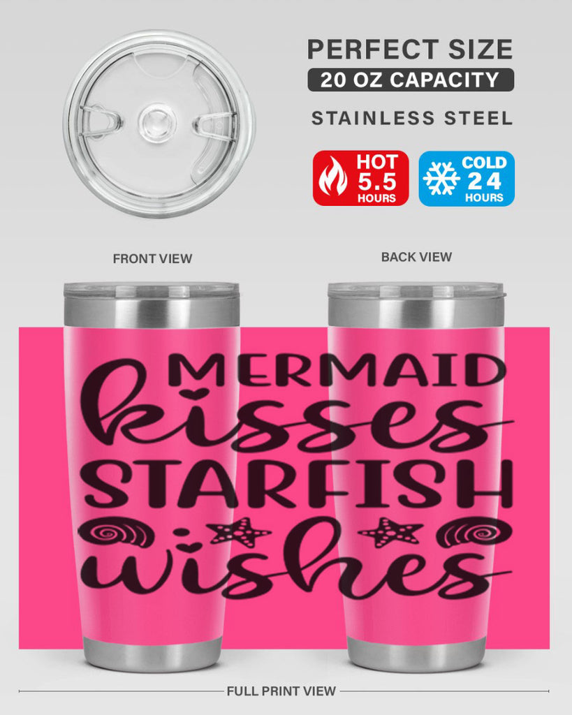 Mermaid kisses starfish wishes 426#- mermaid- Tumbler