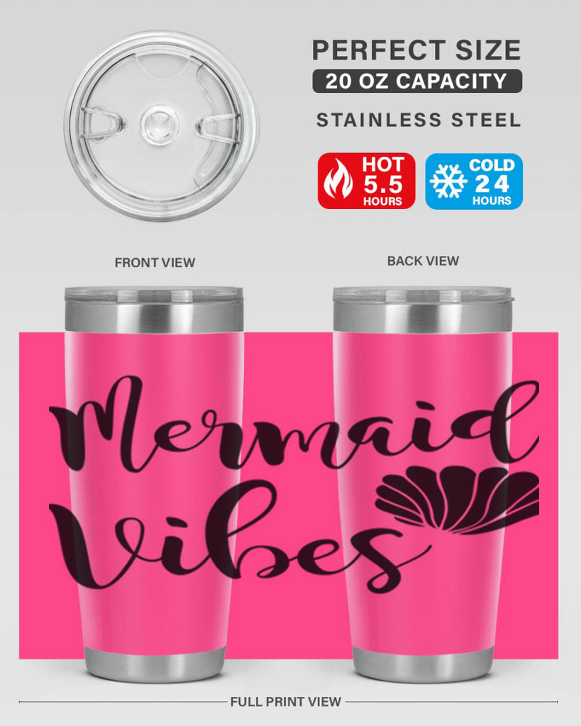 Mermaid vibes 464#- mermaid- Tumbler