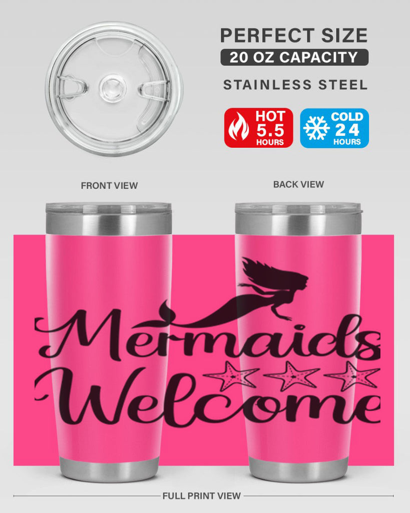 Mermaids welcome 498#- mermaid- Tumbler