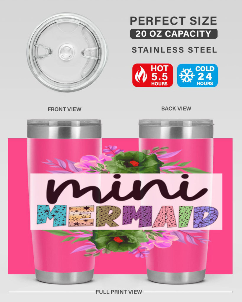 Mini Mermaid 505#- mermaid- Tumbler