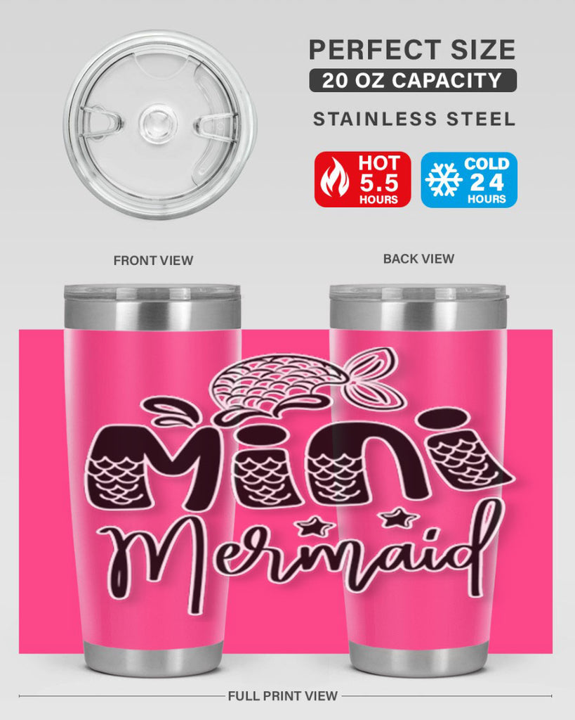 Mini Mermaid 508#- mermaid- Tumbler
