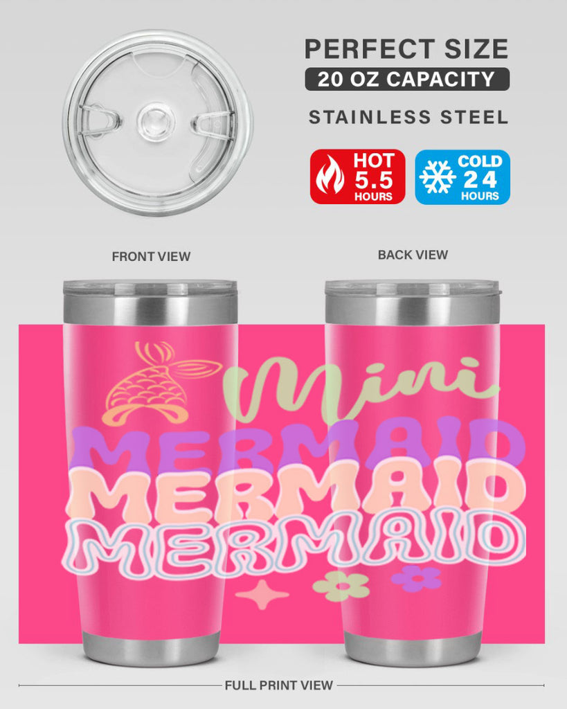 Mini Mermaid 509#- mermaid- Tumbler