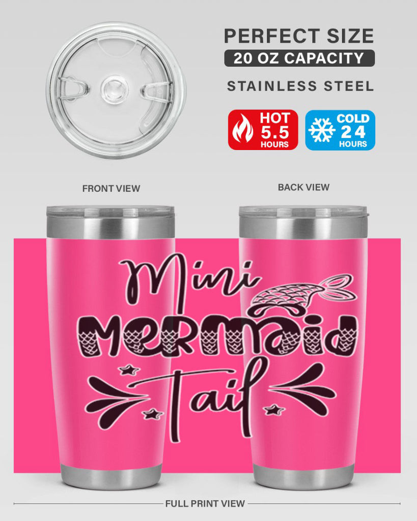 Mini Mermaid Tail 513#- mermaid- Tumbler