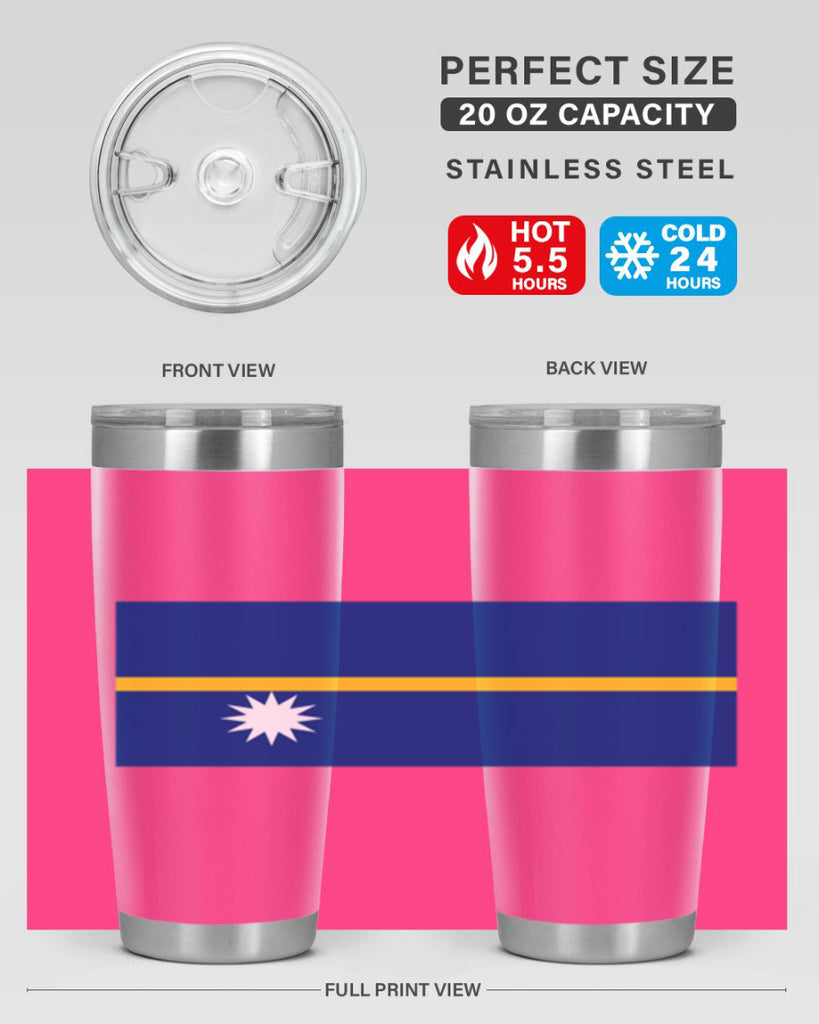 Nauru 77#- world flags- Tumbler