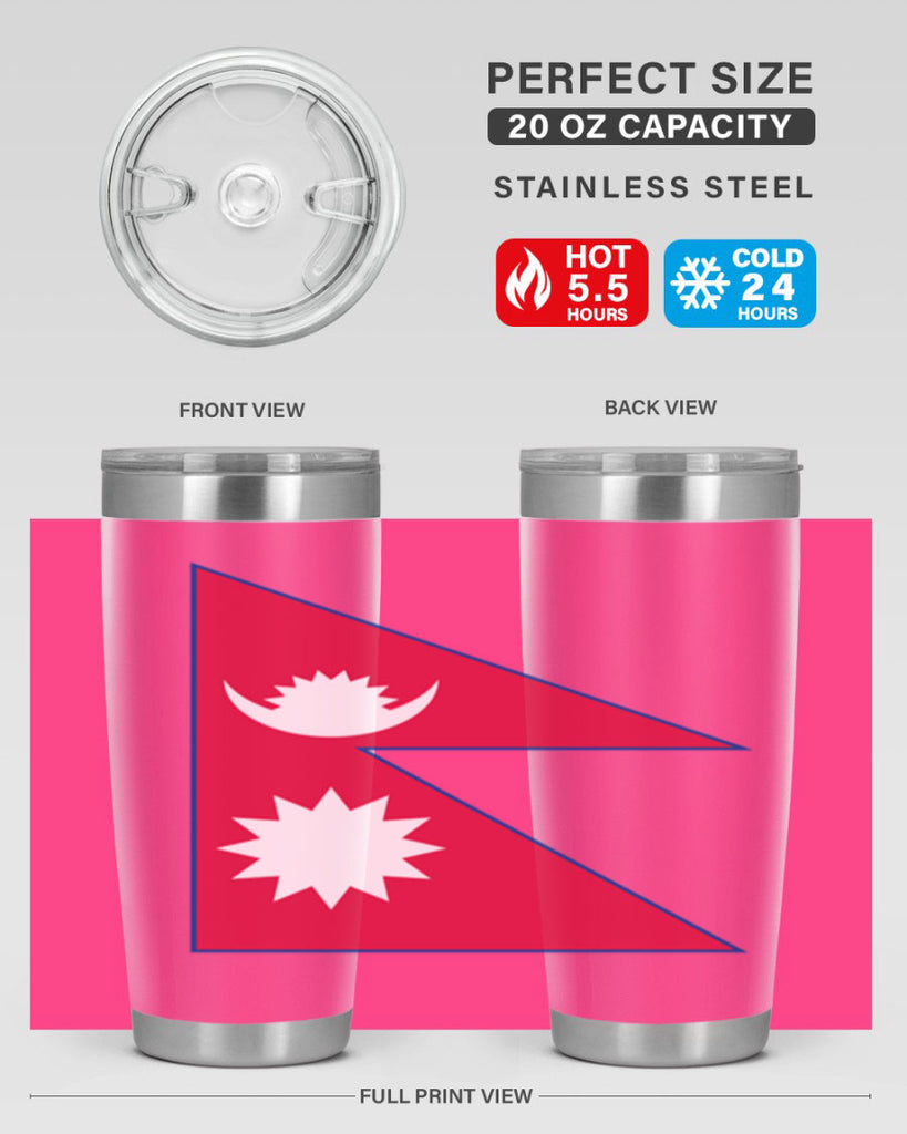 Nepal 76#- world flags- Tumbler