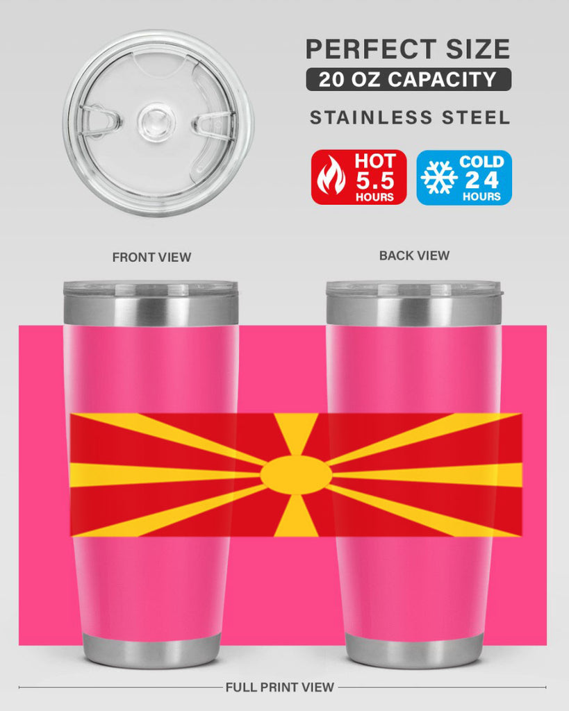 North Macedonia 69#- world flags- Tumbler