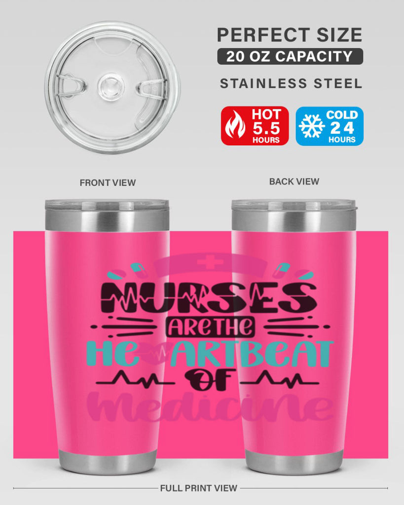 Nurses Are The Heartbeat Style Style 90#- nurse- tumbler