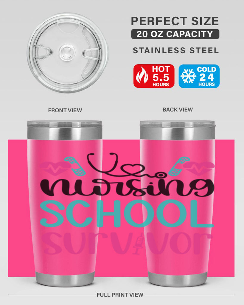Nursing School Survivor Style Style 63#- nurse- tumbler