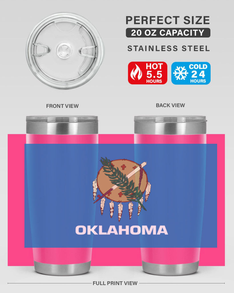 Oklahoma 16#- Us Flags- Tumbler