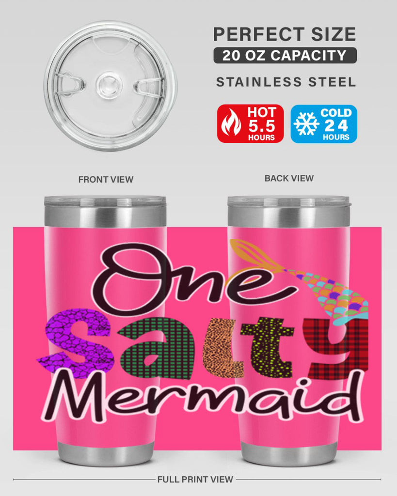 One Salty Mermaid 526#- mermaid- Tumbler