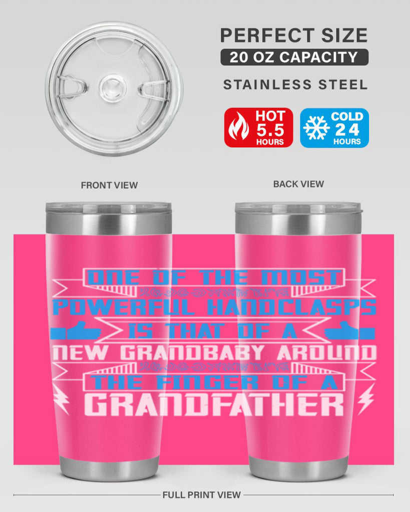 One of the most powerful handclasps is that of a new grandbaby 71#- grandpa - papa- Tumbler