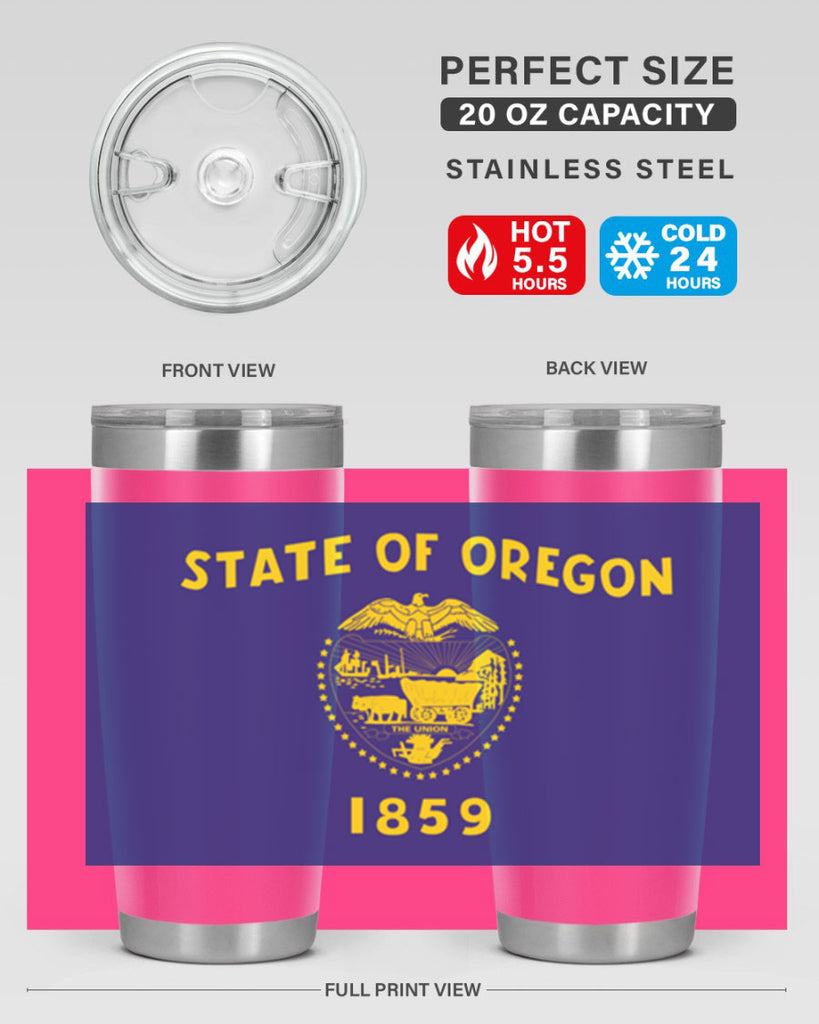 Oregon 15#- Us Flags- Tumbler