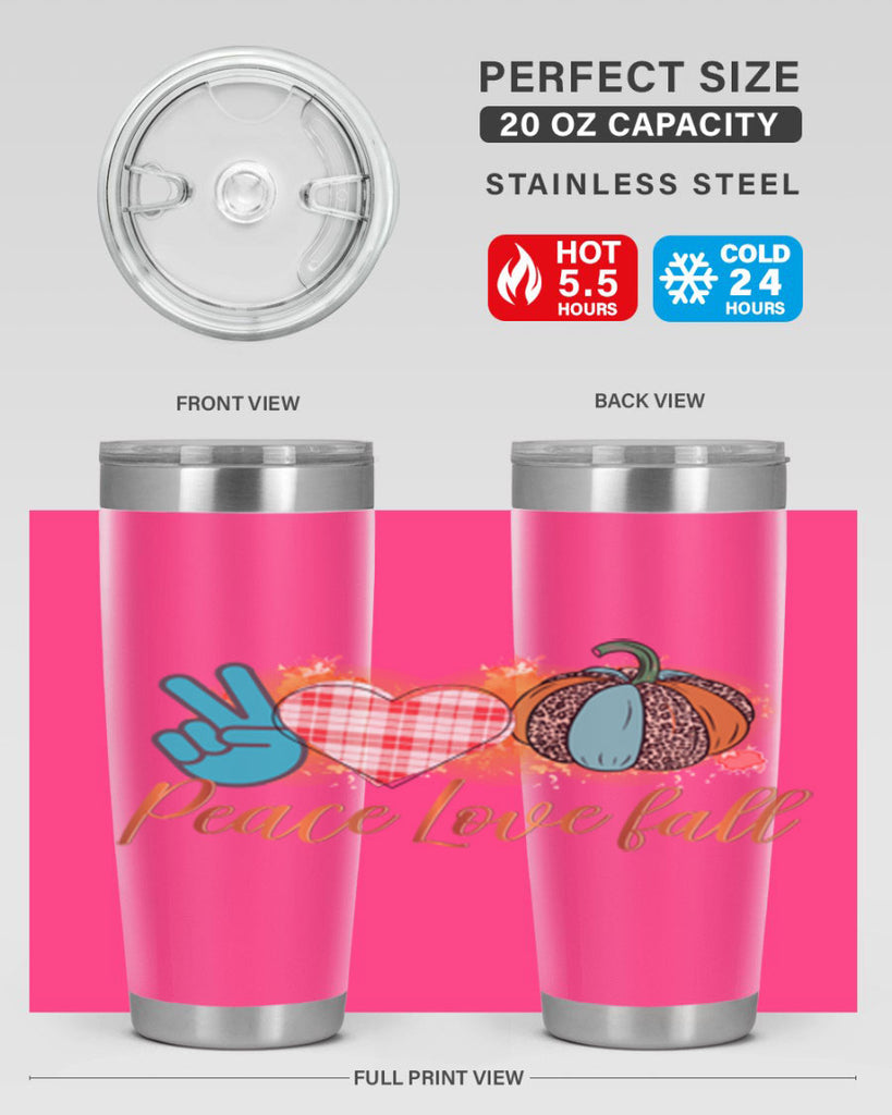 Peace Love Fall 466#- fall- Tumbler