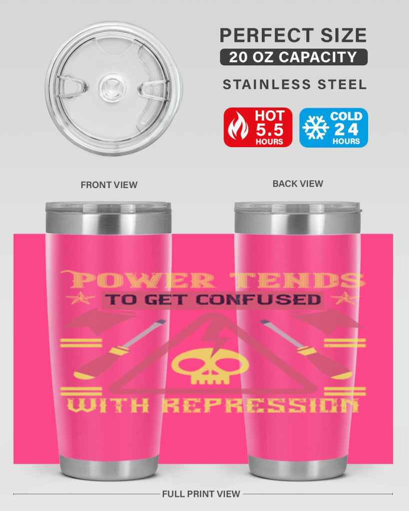 Power tends to get confused with repression Style 17#- electrician- tumbler